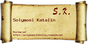 Solymosi Katalin névjegykártya