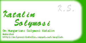 katalin solymosi business card